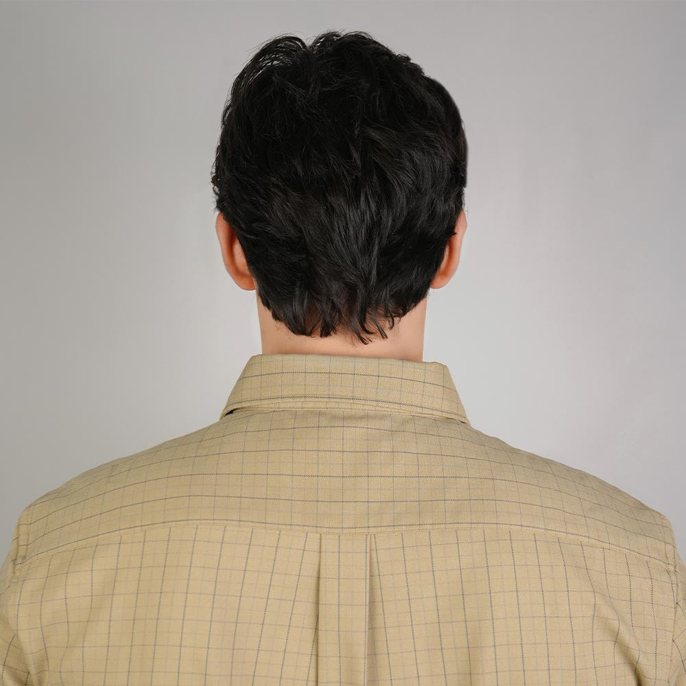Men's Slim Checked Button-Down Shirt