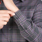 Men Slim Plaid Long Sleeve Button Shirt