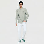 Men’s Cotton Slim Oxford Shirt with Embroidery