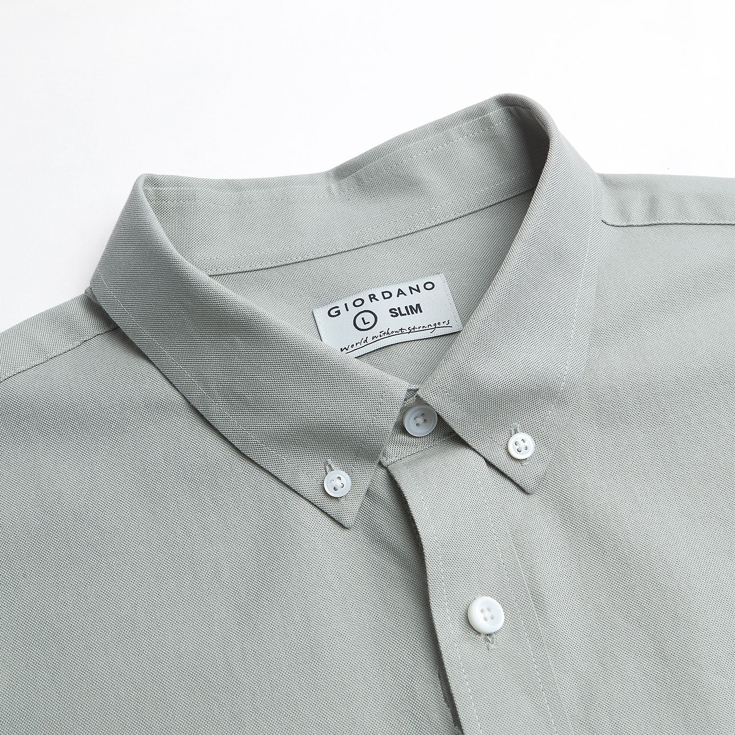Men’s Cotton Slim Oxford Shirt with Embroidery