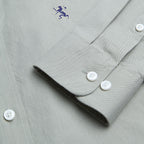 Men’s Cotton Slim Oxford Shirt with Embroidery