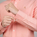 Men’s Cotton Slim Oxford Shirt with Embroidery