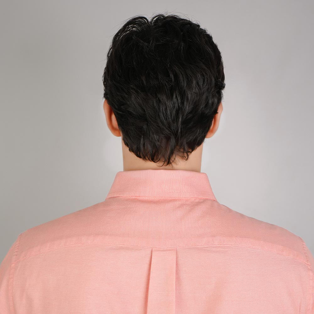 Men’s Cotton Slim Oxford Shirt with Embroidery