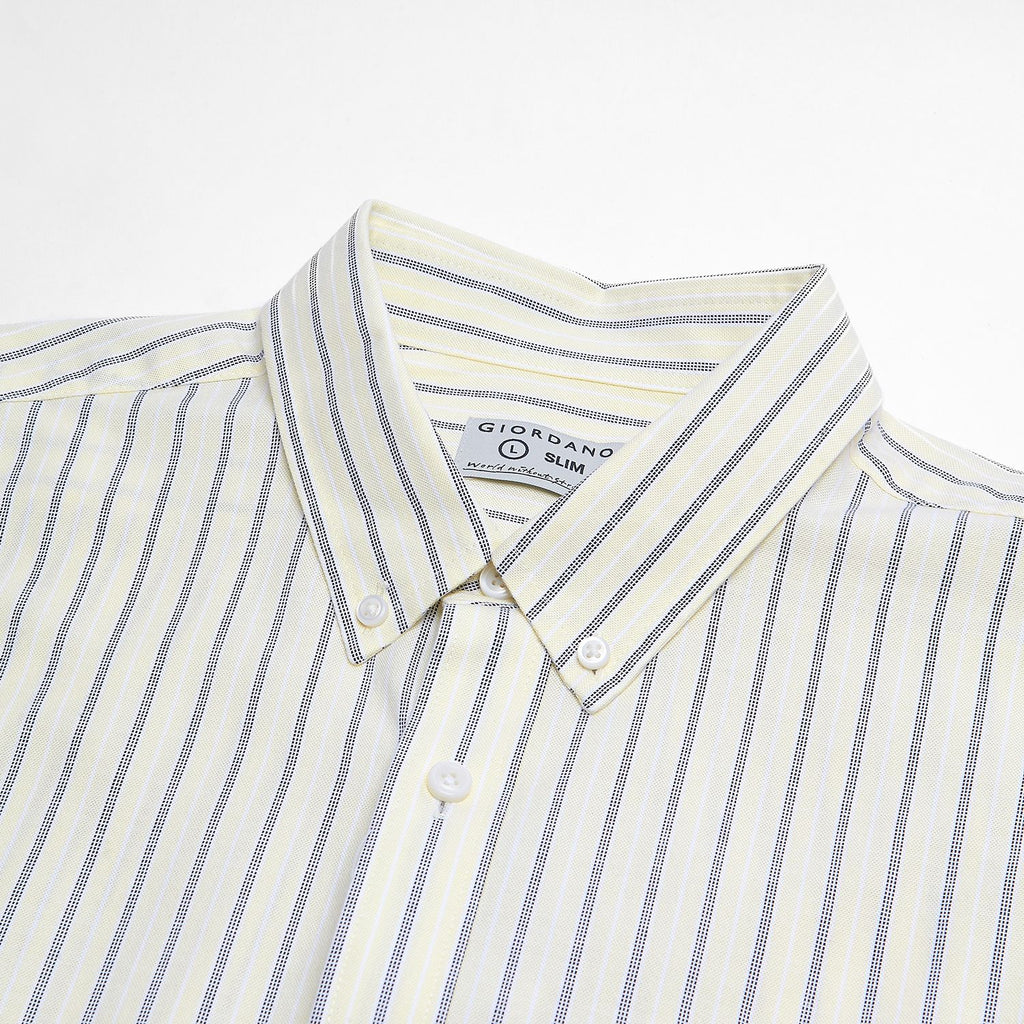 Men’s Cotton Slim Oxford Shirt with Embroidery