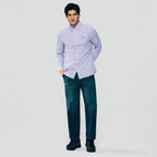 Men’s Cotton Slim Oxford Shirt with Embroidery