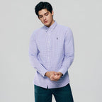 Men’s Cotton Slim Oxford Shirt with Embroidery