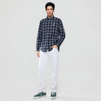 Men’s Cotton Slim Oxford Shirt with Embroidery