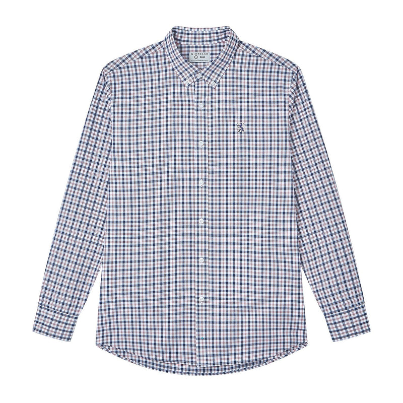 Men’s Cotton Slim Oxford Shirt with Embroidery