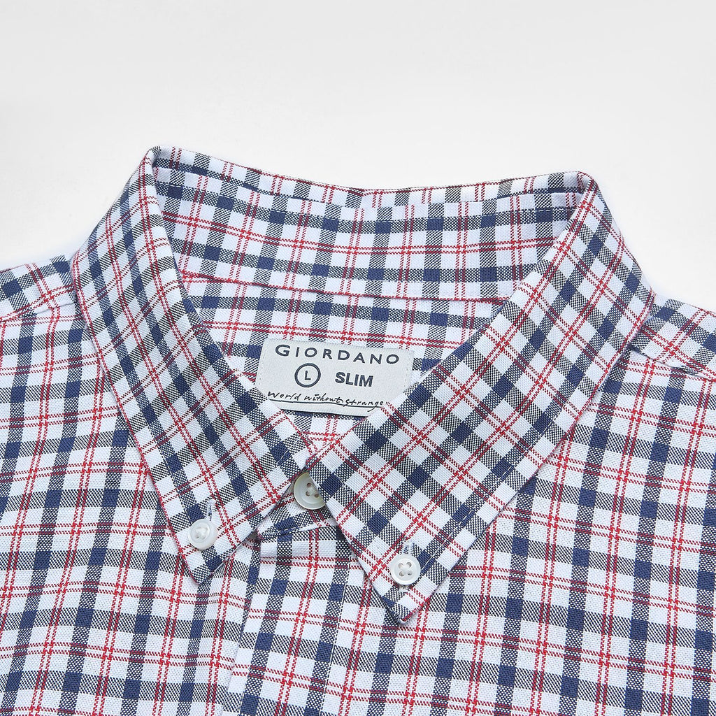Men’s Cotton Slim Oxford Shirt with Embroidery