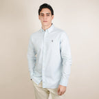 Men’s Cotton Slim Oxford Shirt with Embroidery