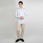 Men’s Cotton Slim Oxford Shirt with Embroidery