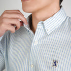 Men’s Cotton Slim Oxford Shirt with Embroidery