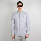Men’s Cotton Slim Oxford Shirt with Embroidery