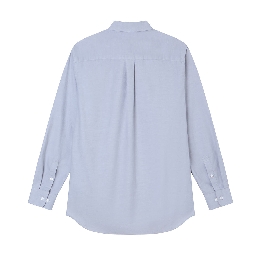 Men’s Cotton Slim Oxford Shirt with Embroidery