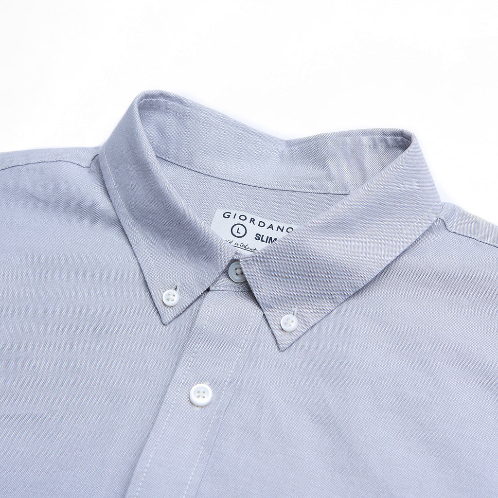 Men’s Cotton Slim Oxford Shirt with Embroidery