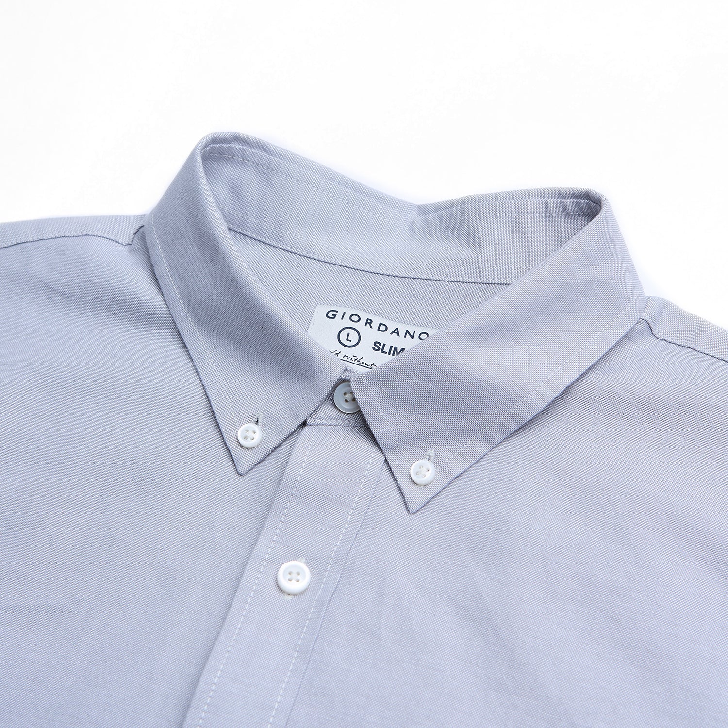 Men’s Cotton Slim Oxford Shirt with Embroidery