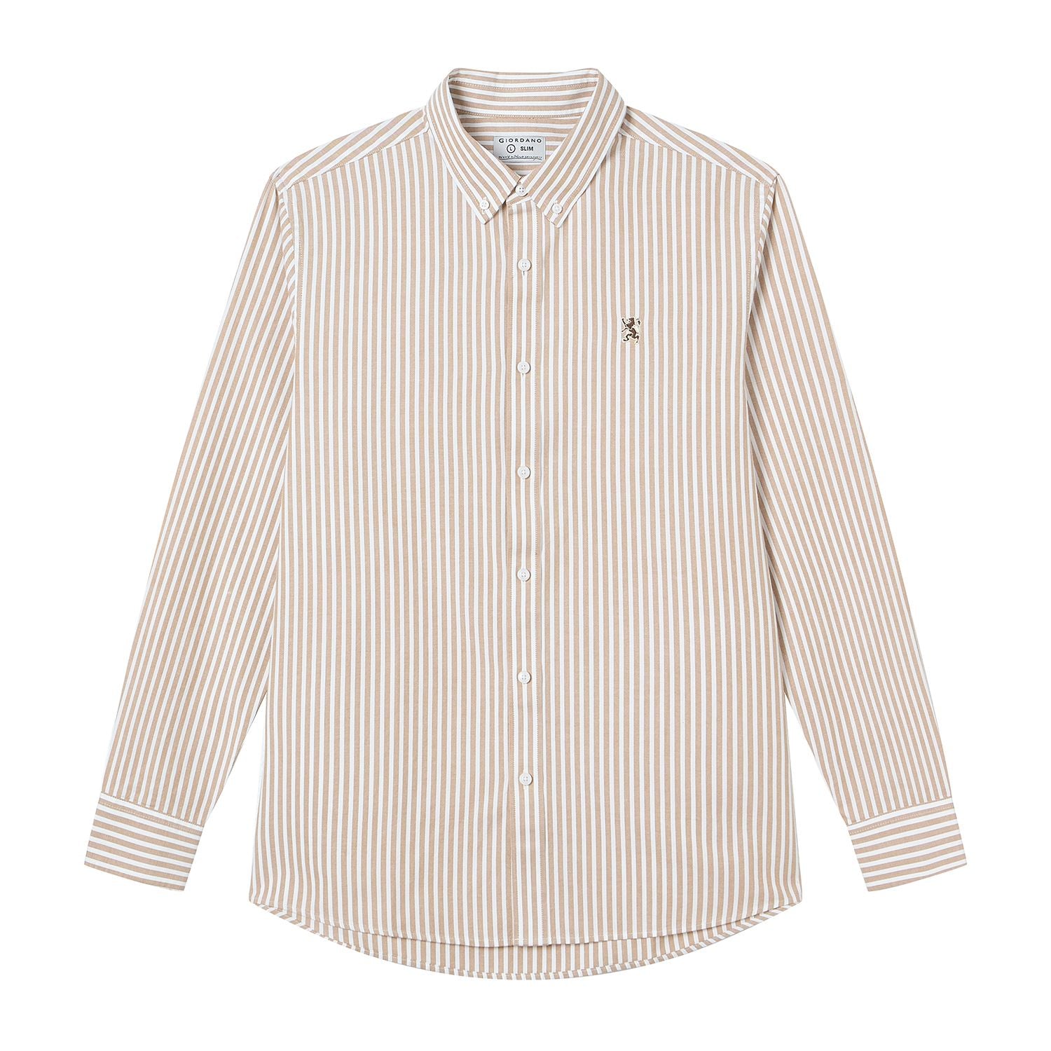 Men’s Cotton Slim Oxford Shirt with Embroidery