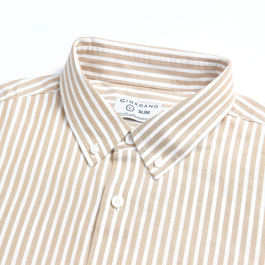 Men’s Cotton Slim Oxford Shirt with Embroidery