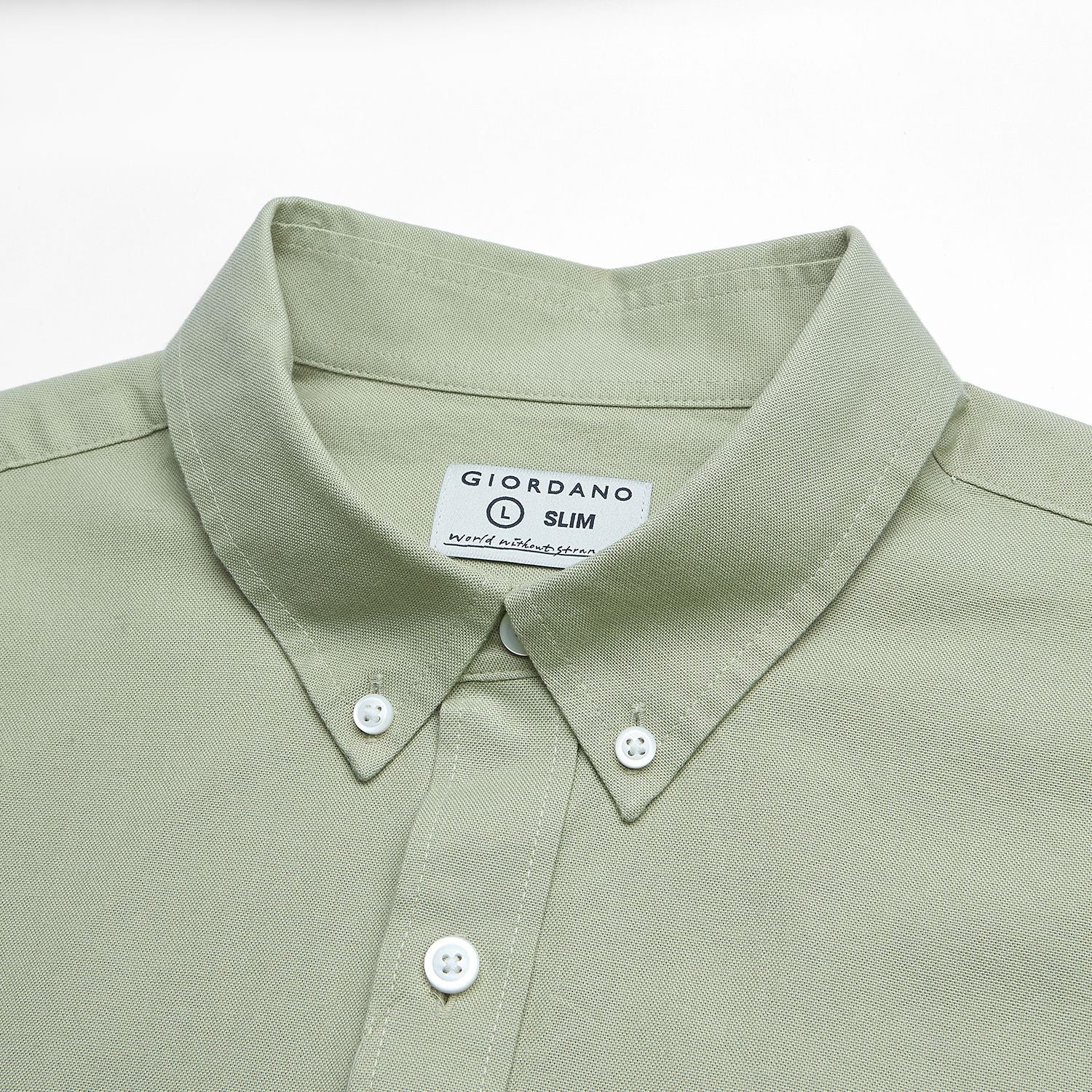 Men’s Cotton Slim Oxford Shirt with Embroidery