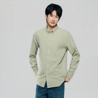 Men’s Cotton Slim Oxford Shirt with Embroidery