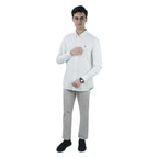 Men’s Cotton Slim Oxford Shirt with Embroidery