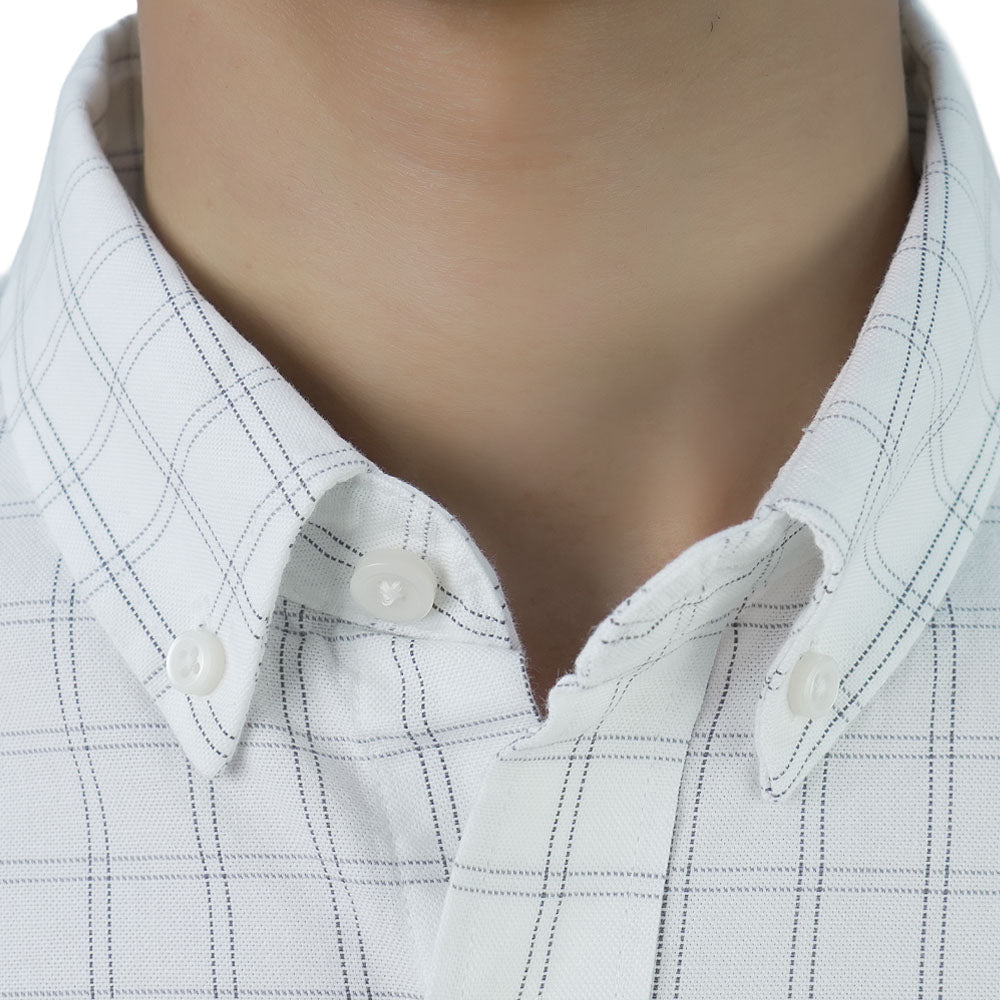 Men’s Cotton Slim Oxford Shirt with Embroidery