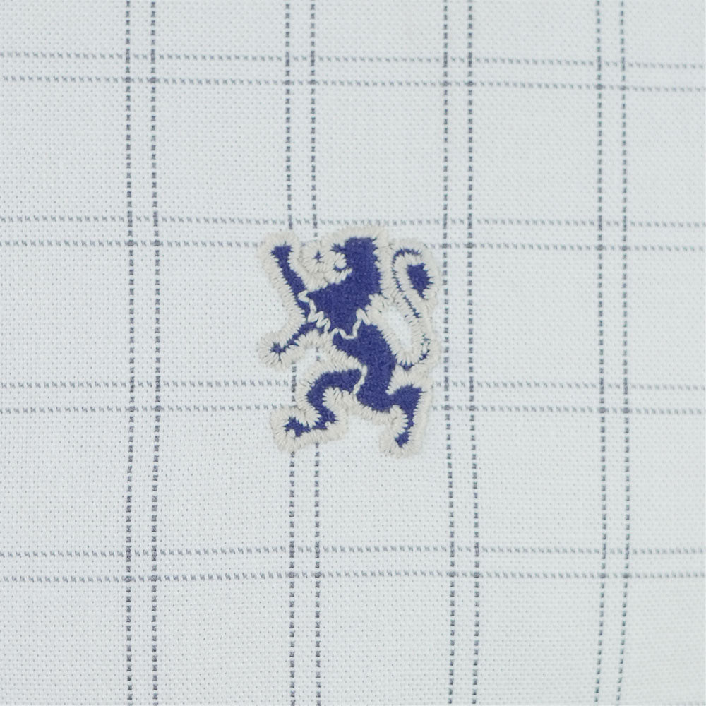 Men’s Cotton Slim Oxford Shirt with Embroidery
