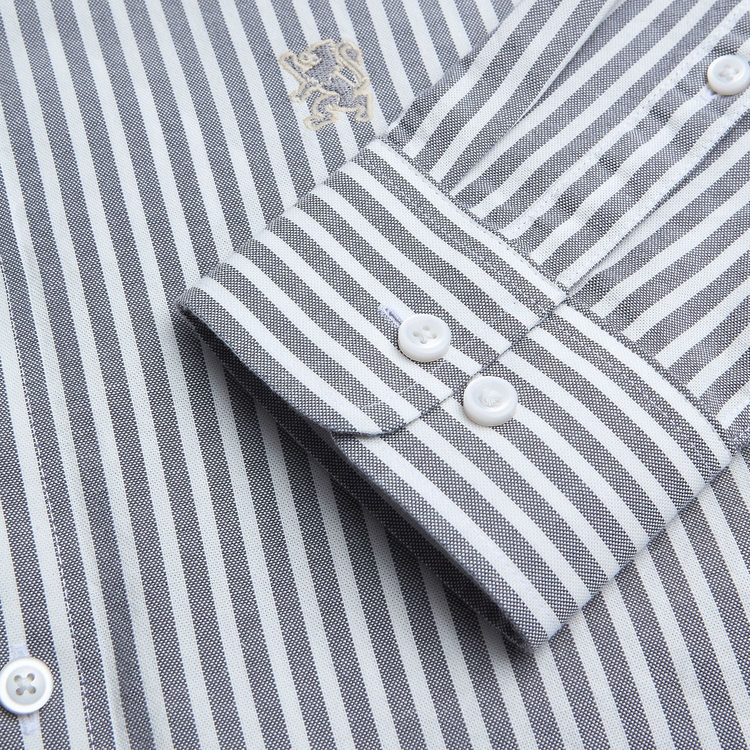 Men’s Cotton Slim Oxford Shirt with Embroidery