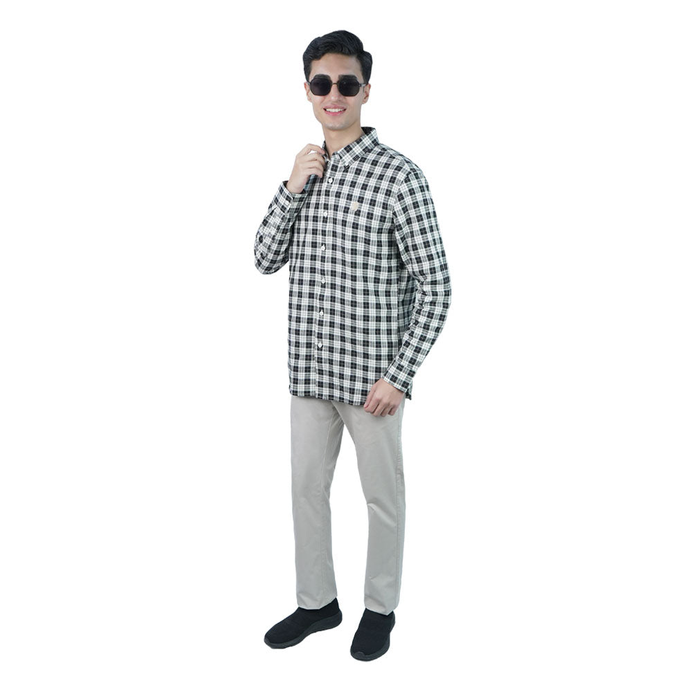 Men’s Cotton Slim Oxford Shirt with Embroidery