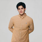 Men’s Cotton Slim Oxford Shirt with Embroidery