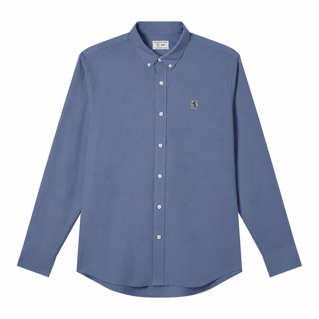 Men’s Cotton Slim Oxford Shirt with Embroidery
