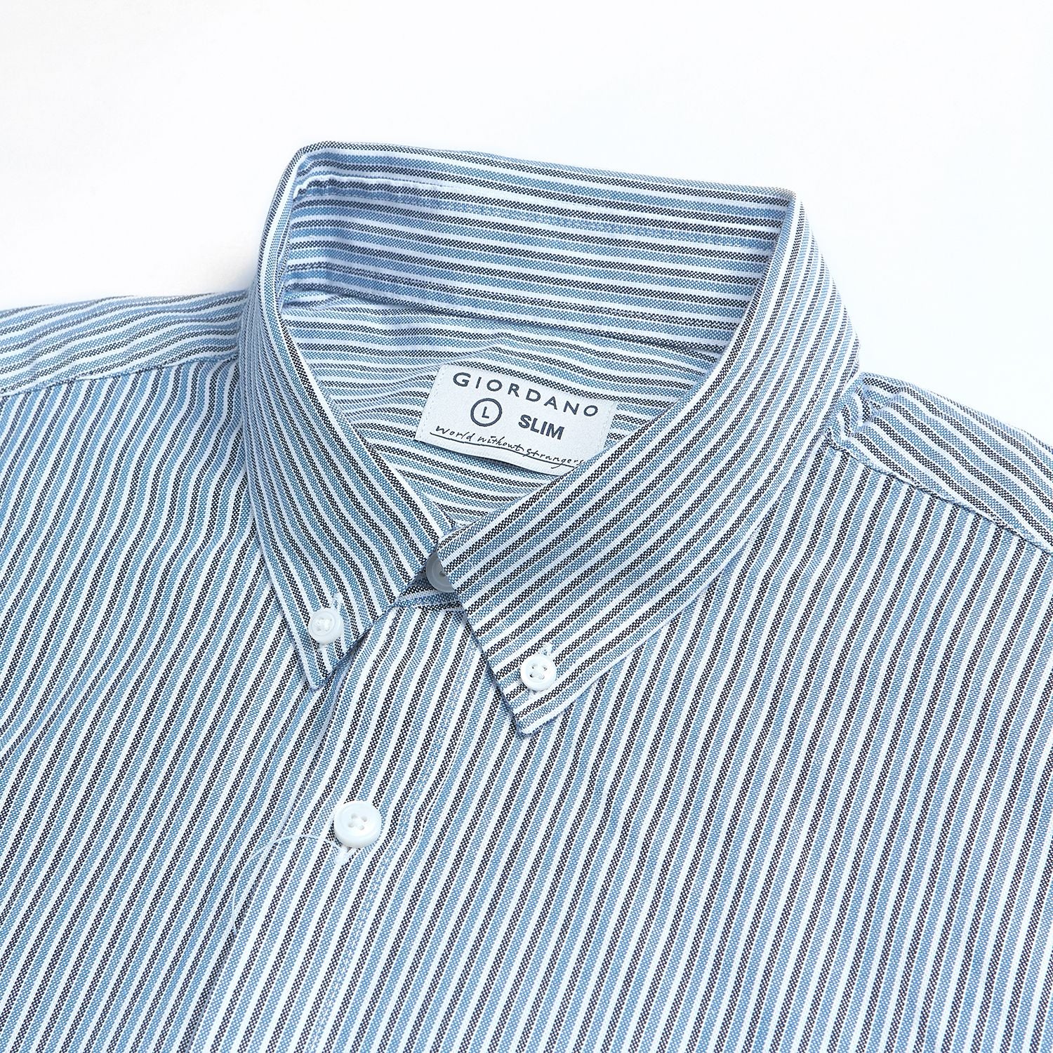 Men’s Cotton Slim Oxford Shirt with Embroidery
