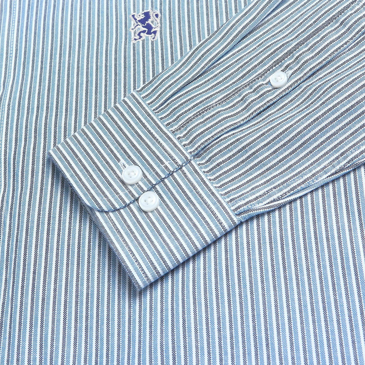 Men’s Cotton Slim Oxford Shirt with Embroidery