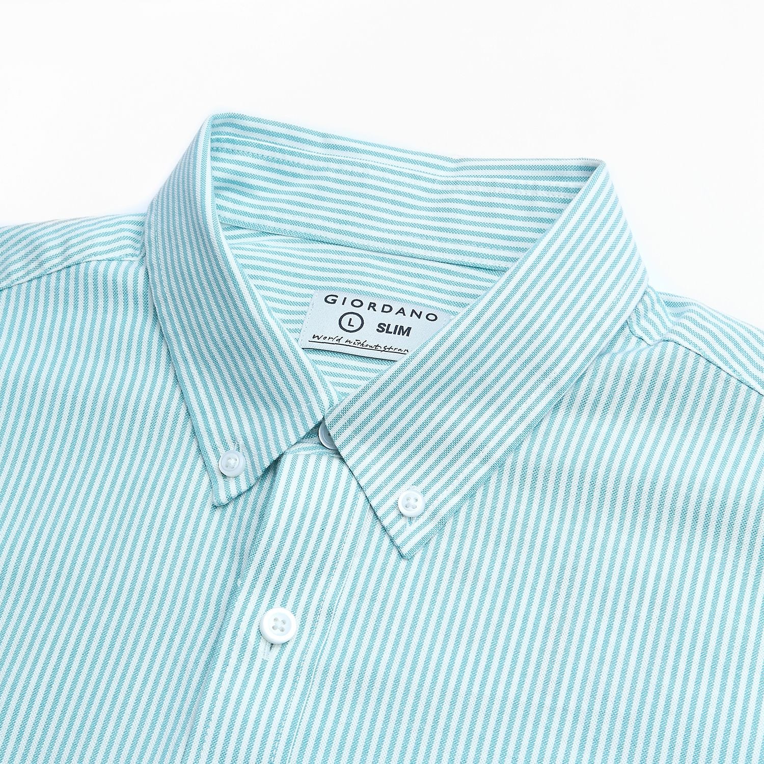 Men’s Cotton Slim Oxford Shirt with Embroidery