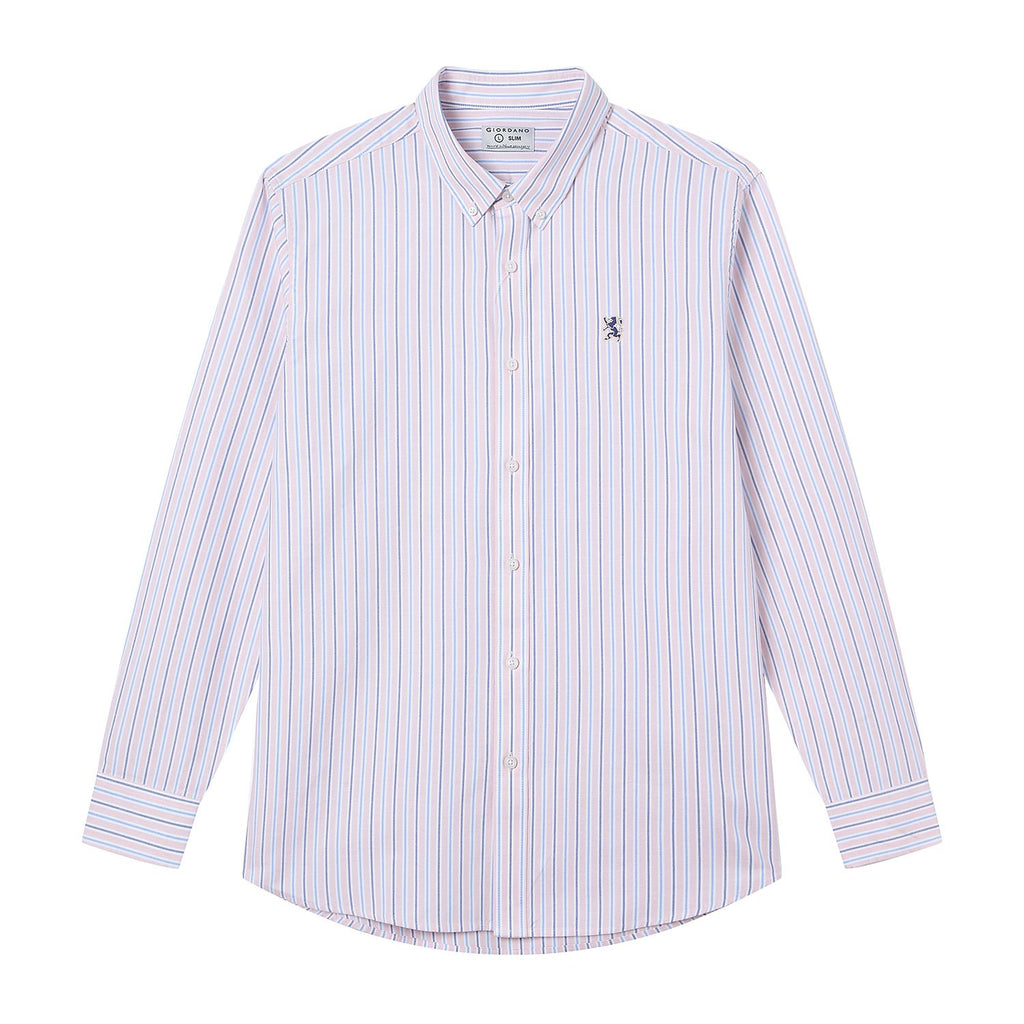 Men’s Cotton Slim Oxford Shirt with Embroidery