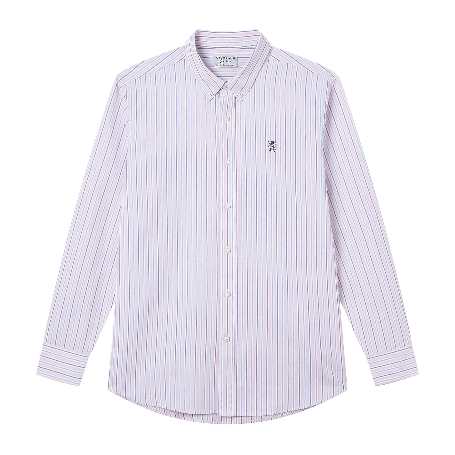 Men’s Cotton Slim Oxford Shirt with Embroidery