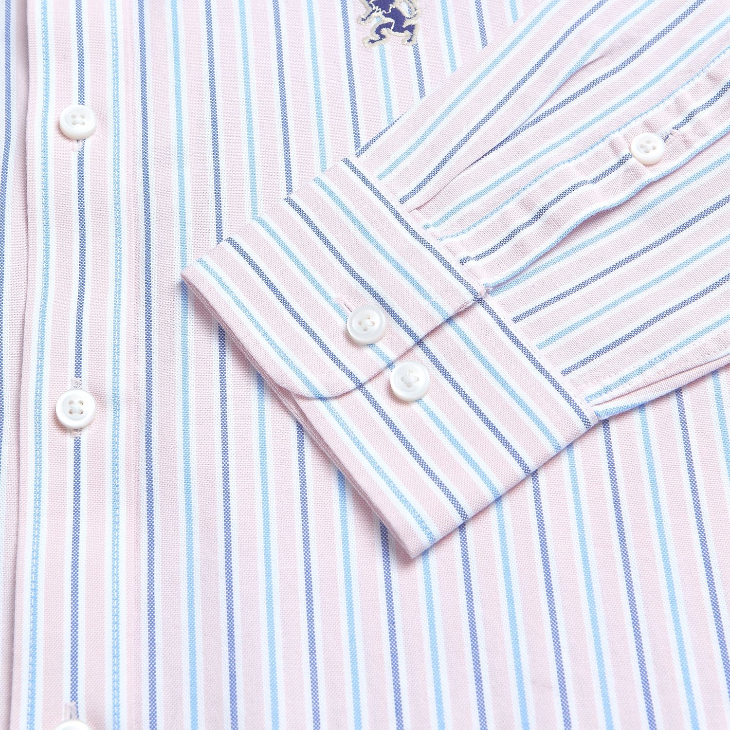 Men’s Cotton Slim Oxford Shirt with Embroidery