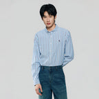 Men’s Cotton Slim Oxford Shirt with Embroidery