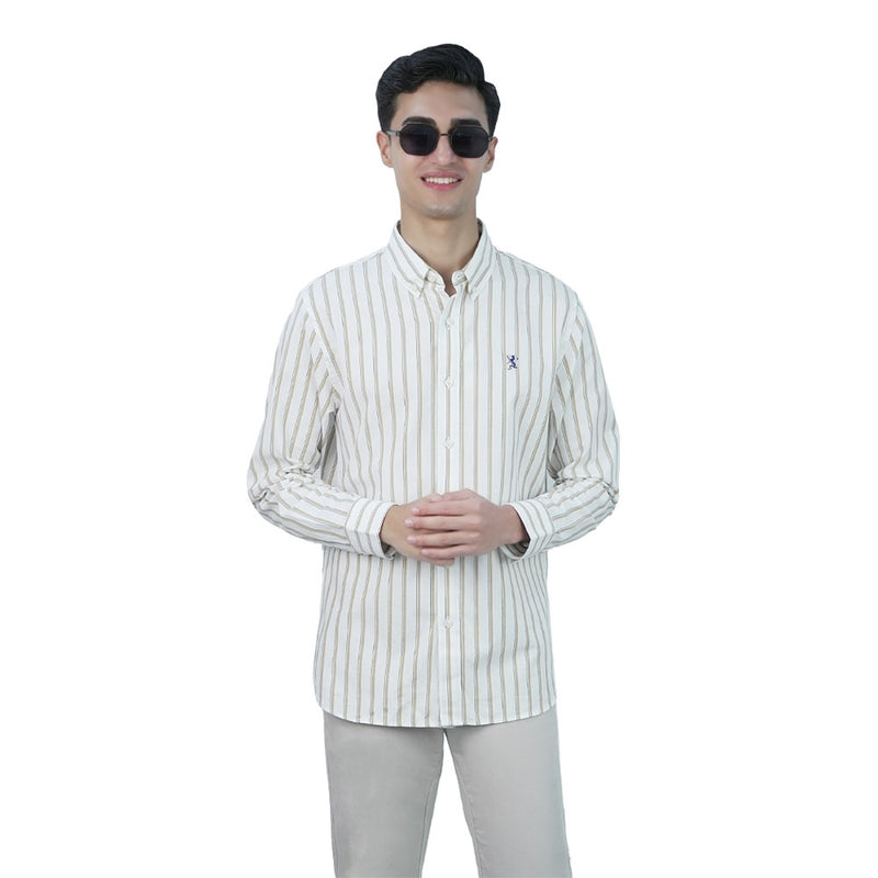 Men’s Cotton Slim Oxford Shirt with Embroidery