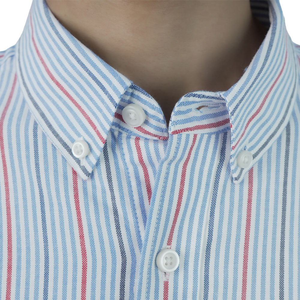 Men’s Cotton Slim Oxford Shirt with Embroidery