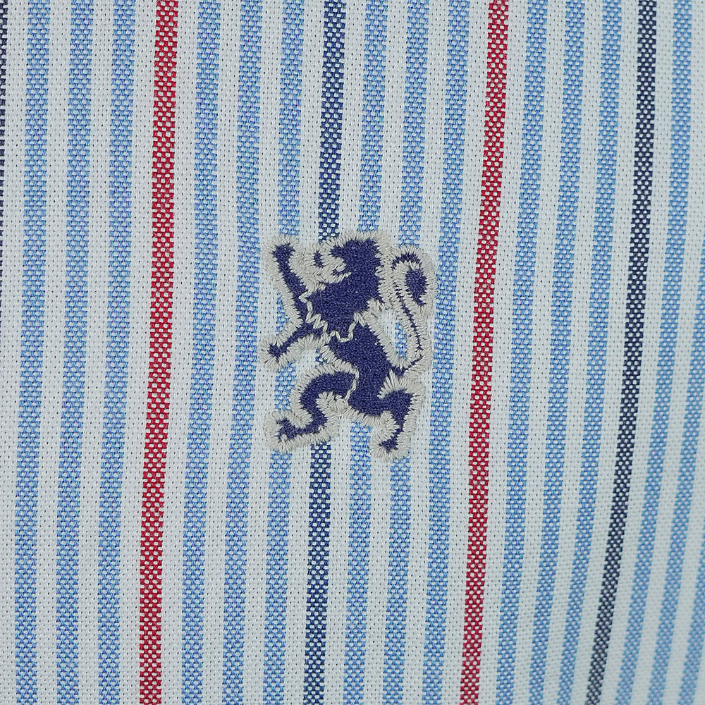 Men’s Cotton Slim Oxford Shirt with Embroidery