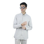 Men’s Cotton Slim Oxford Shirt with Embroidery
