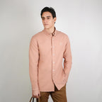 Men’s Cotton Slim Oxford Shirt with Embroidery