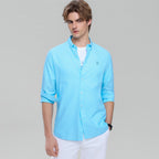 Men’s Cotton Slim Oxford Shirt with Embroidery
