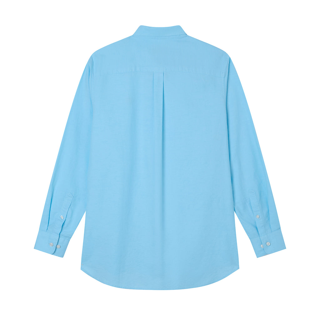 Men’s Cotton Slim Oxford Shirt with Embroidery