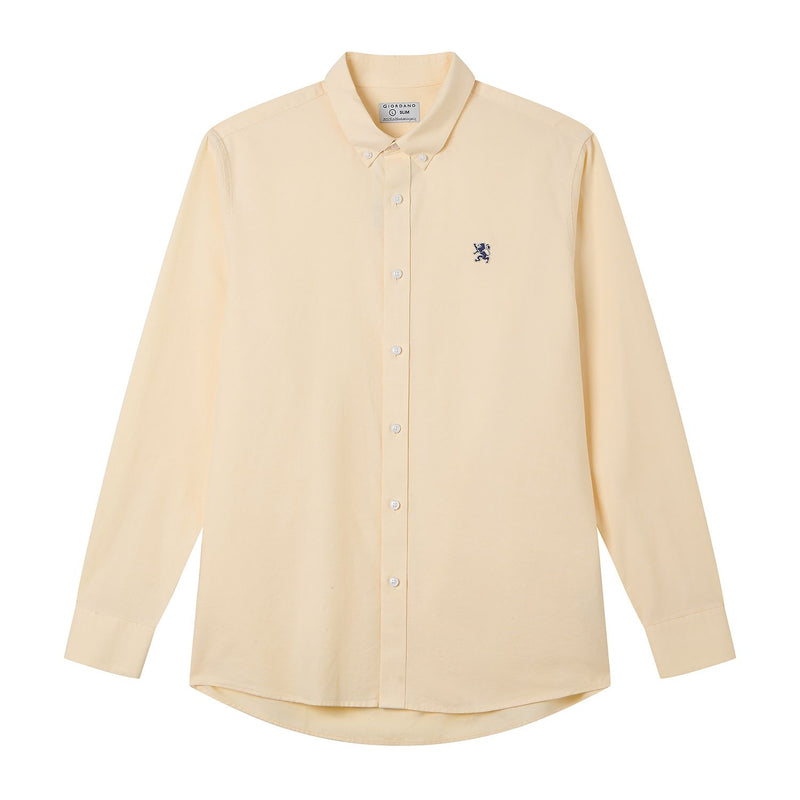 Men’s Cotton Slim Oxford Shirt with Embroidery