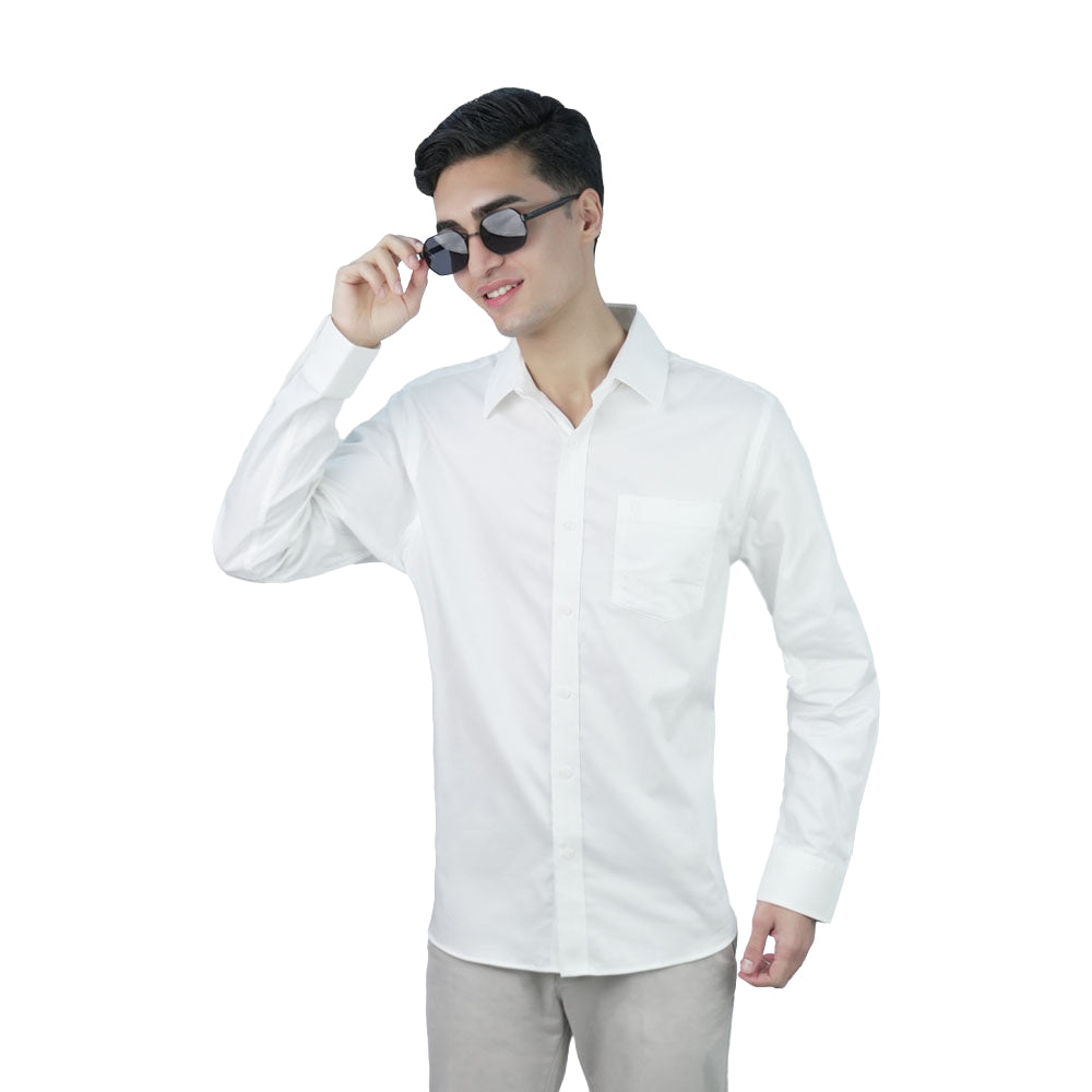 Men Slim Cotton Oxford Shirt