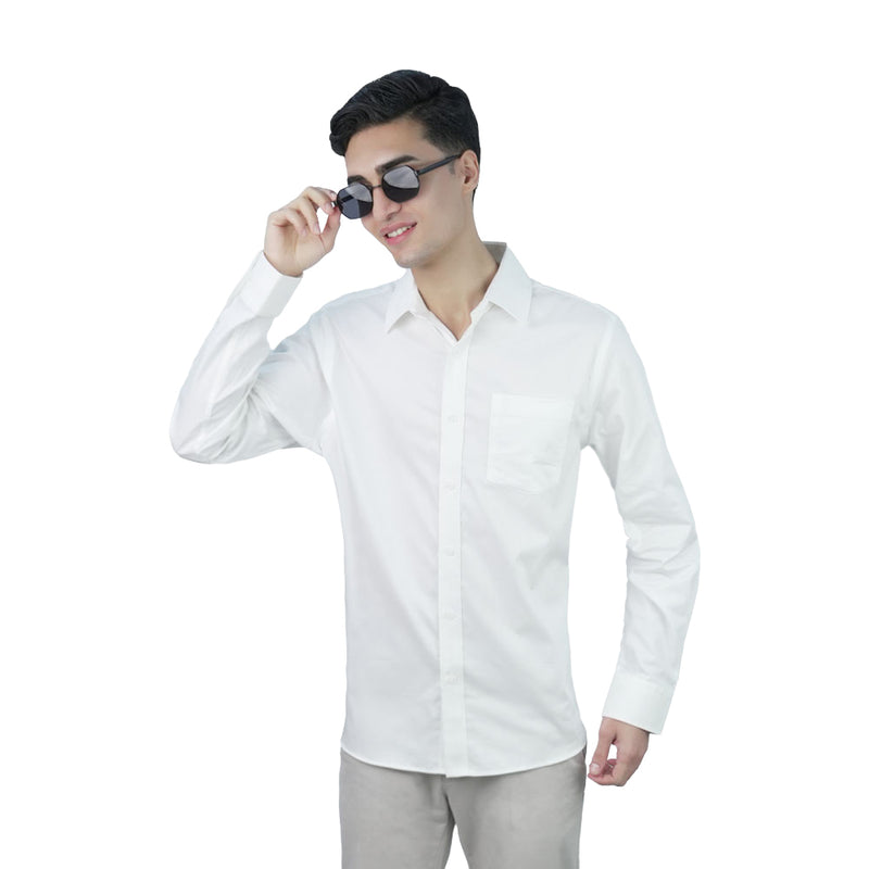 Men Slim Cotton Oxford Shirt