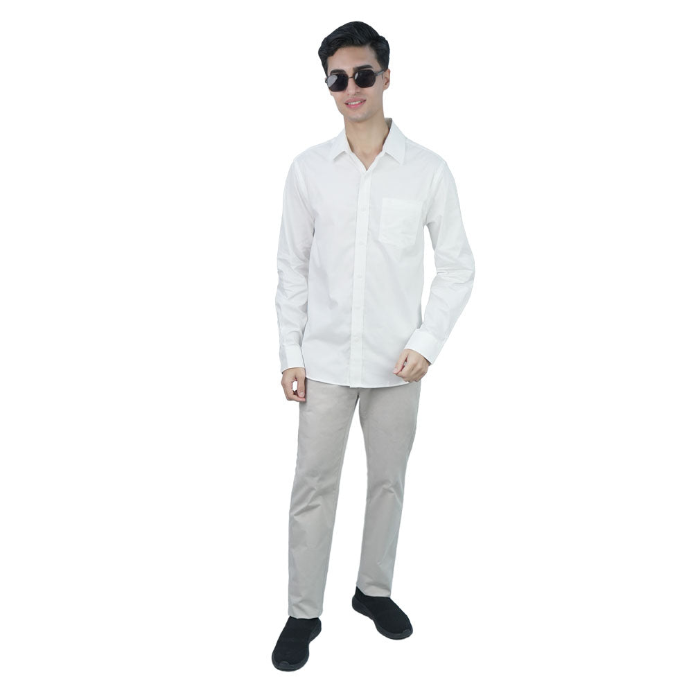 Men Slim Cotton Oxford Shirt