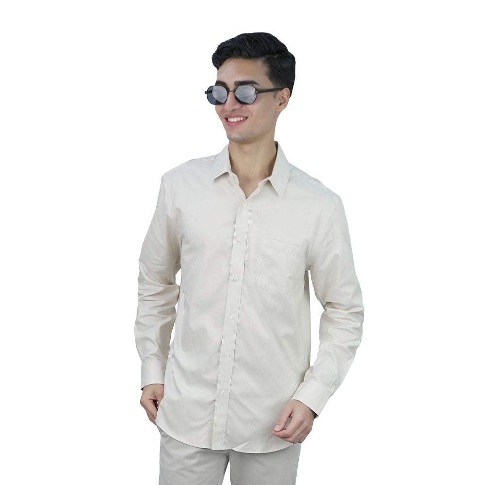 Men Slim Cotton Oxford Shirt